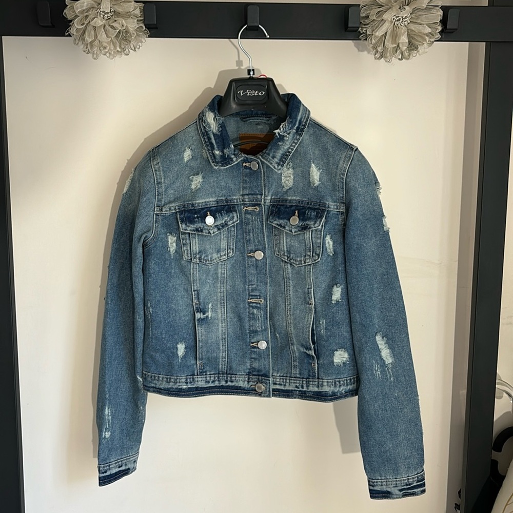 Boom Boom Jeans- BBJ Denim Distressed Jacket